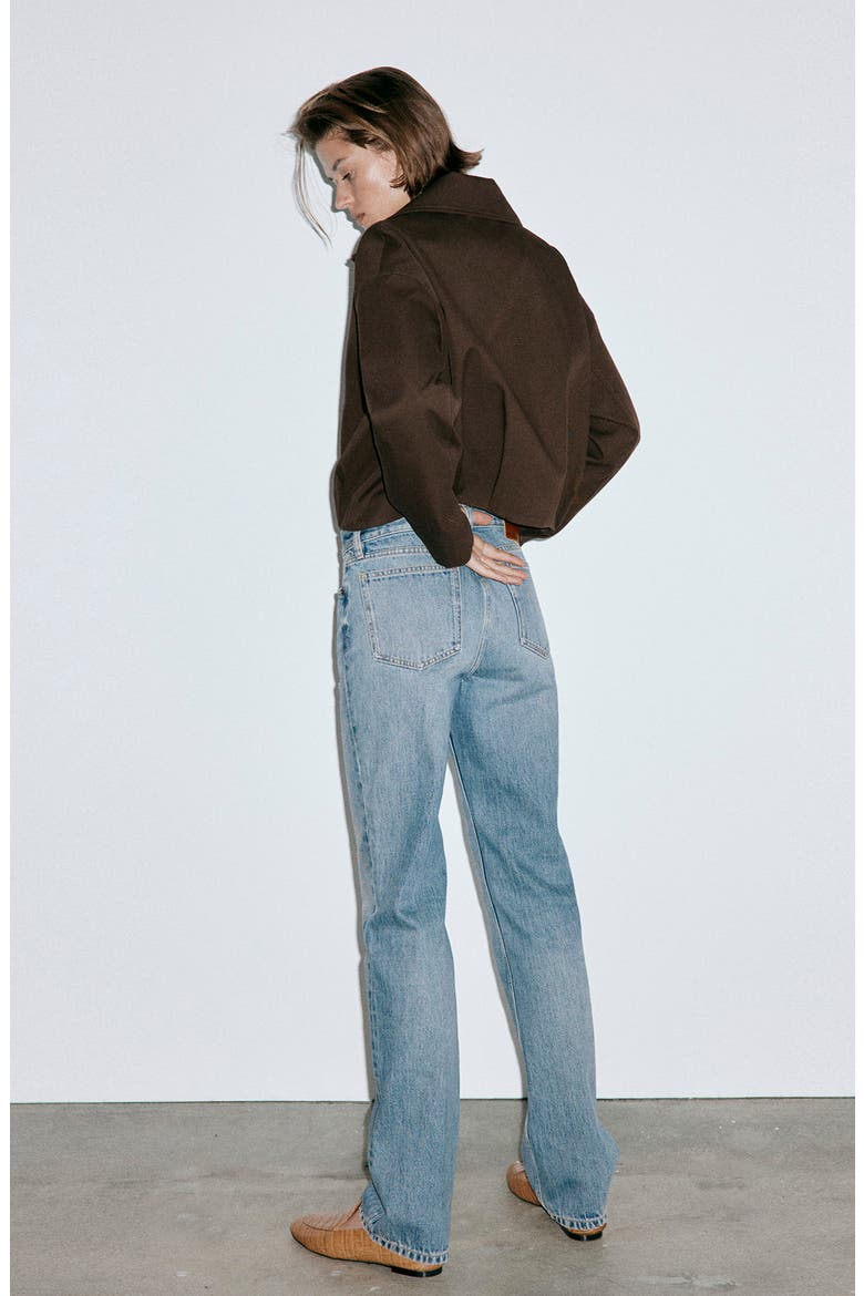 Mid Rise Straight Leg Jeans, Alternate, color, MEDIUM BLUE