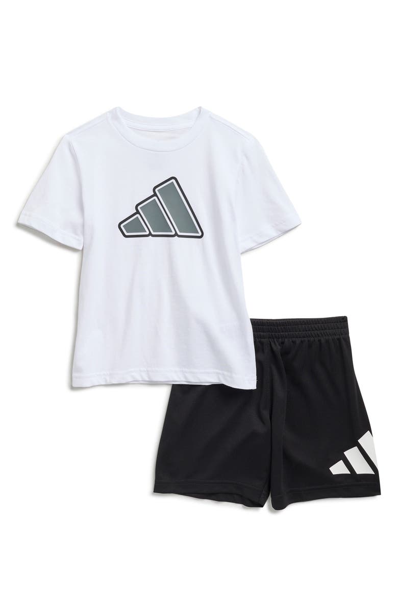 adidas Performance Graphic T-Shirt & Shorts Set, Main, color, White