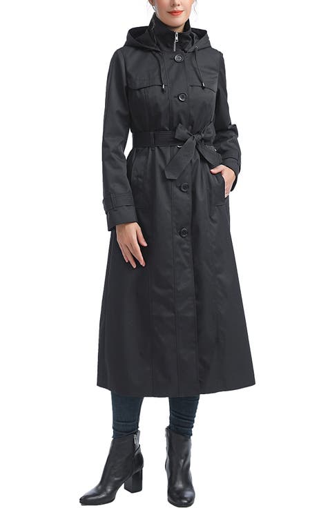 Women's Aine Hooded Long Rain Coat