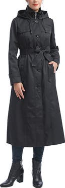 Kimi & Kai Women's Aine Hooded Long Rain Coat