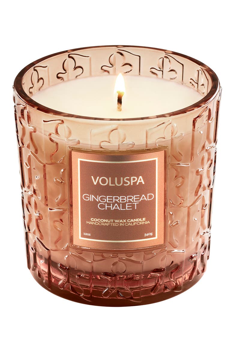 Gingerbread Chalet Candle, Alternate, color, GINGERBREAD CHALET
