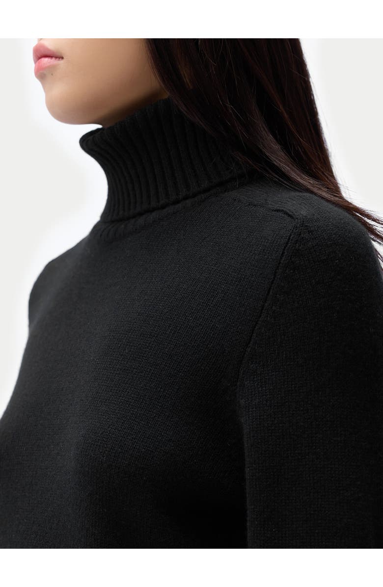 GOBI Mongolian Cashmere Cashmere Turtleneck, Alternate, color, Black