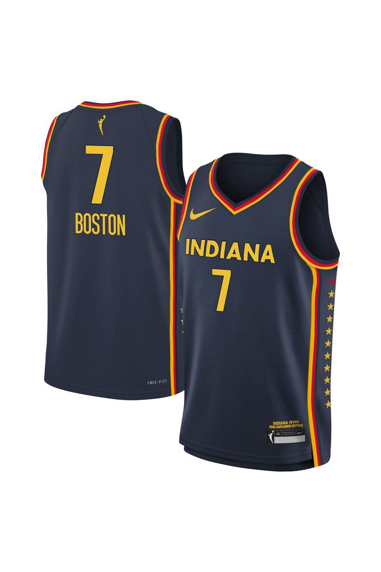 Youth Nike Aliyah Boston Navy Indiana Fever Explorer Swingman Jersey, Main, color, Navy