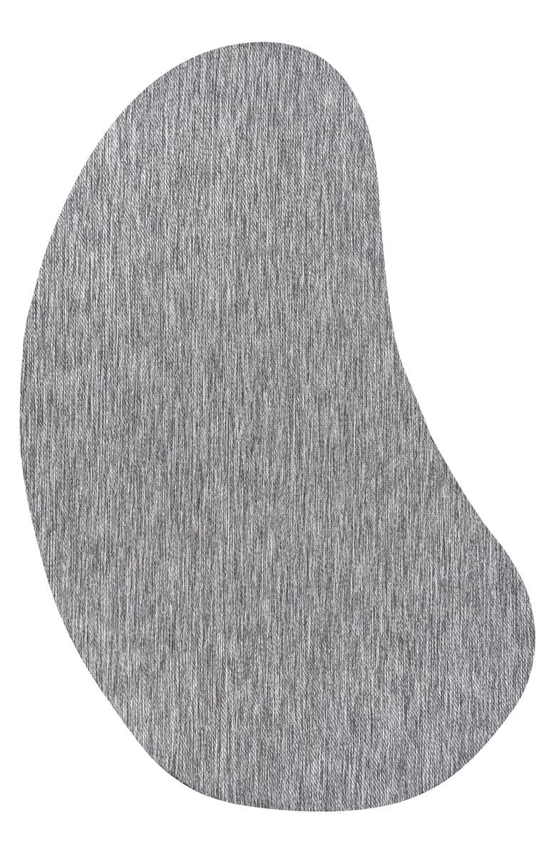 JONATHAN Y Evan Modern Rustic Organic Curve Indoor/Outdoor Shaped Area Rug, Main, color, Gray