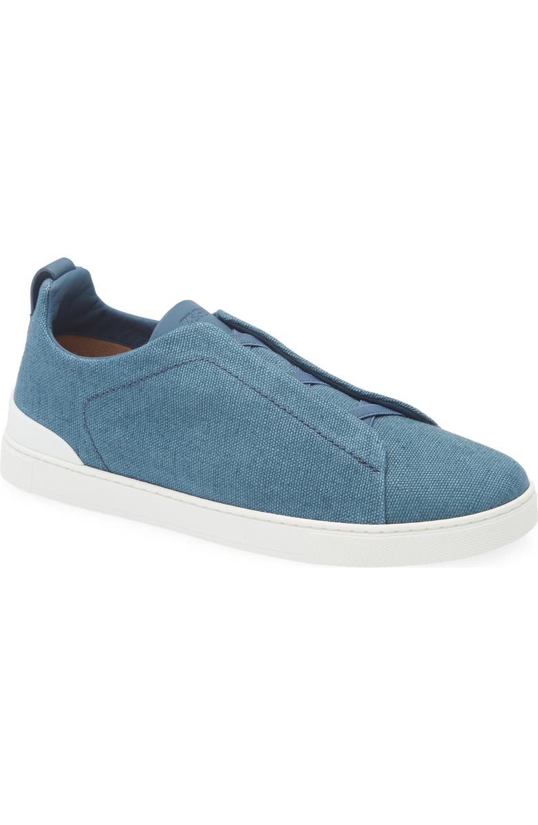 ZEGNA Triple Stitch<sup>™</sup> Low Top Sneaker, Main, color, Blue