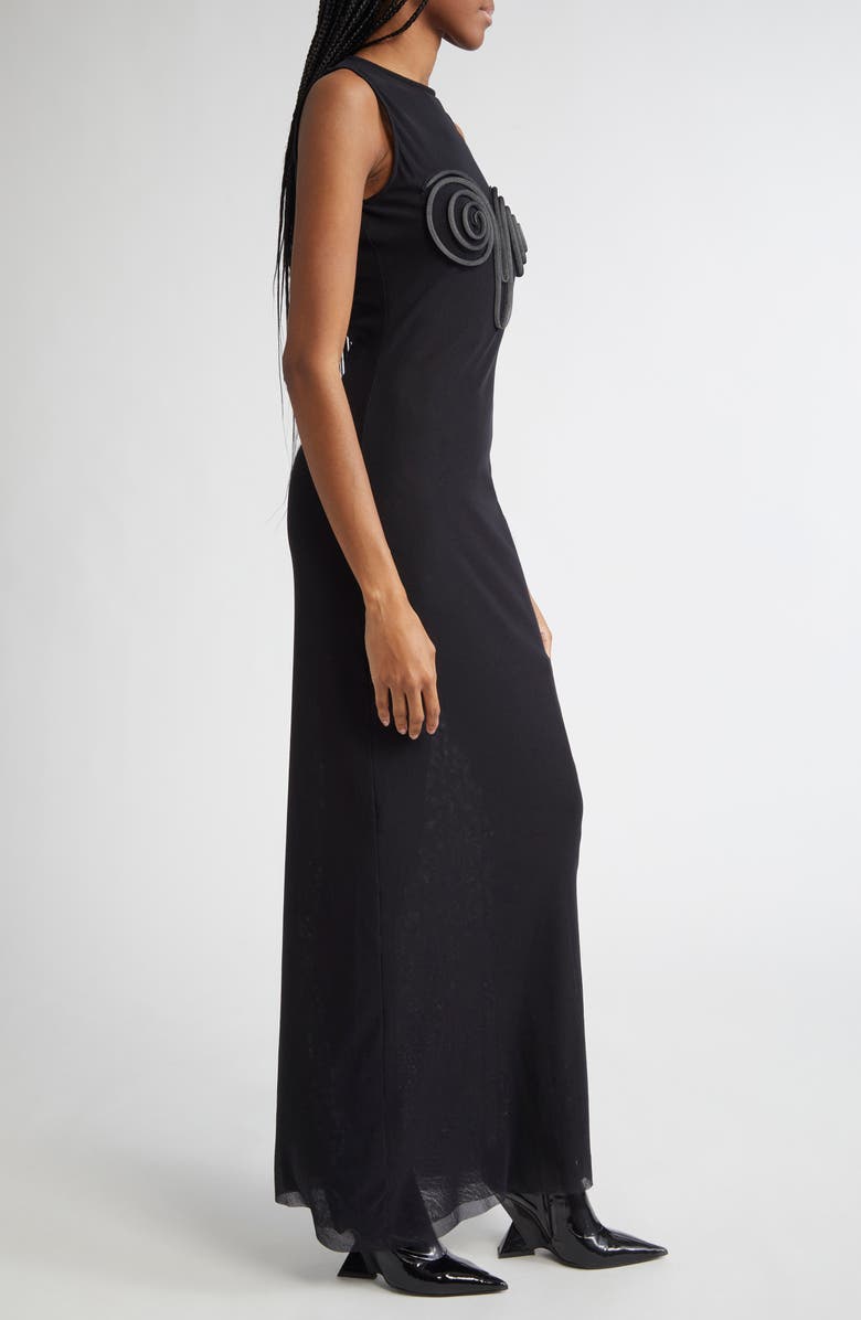 Jean Paul Gaultier Spiral Appliqué Mesh Dress, Alternate, color, 