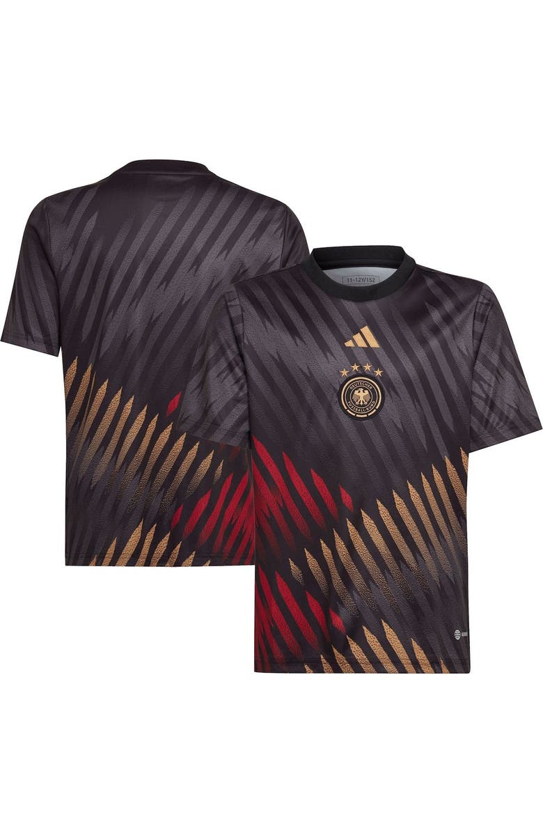 adidas Youth adidas Black Germany National Team 2022/23 Away Pre-Match Top, Main, color, 