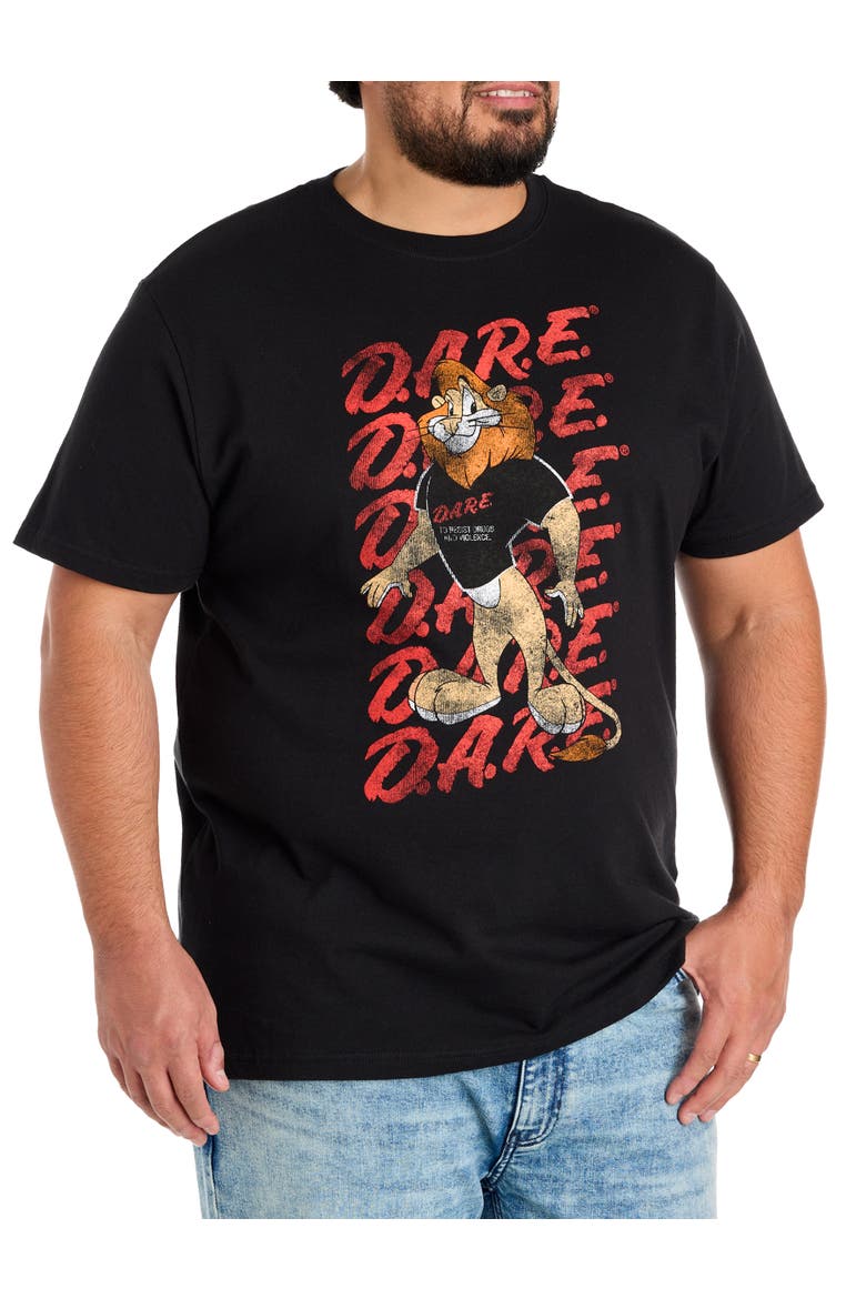 Big & Tall DARE Graphic Tee, Main, color, BLACK