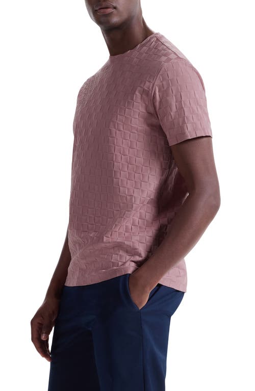 Bugatchi Geo Textured Cotton T-shirt In Pink