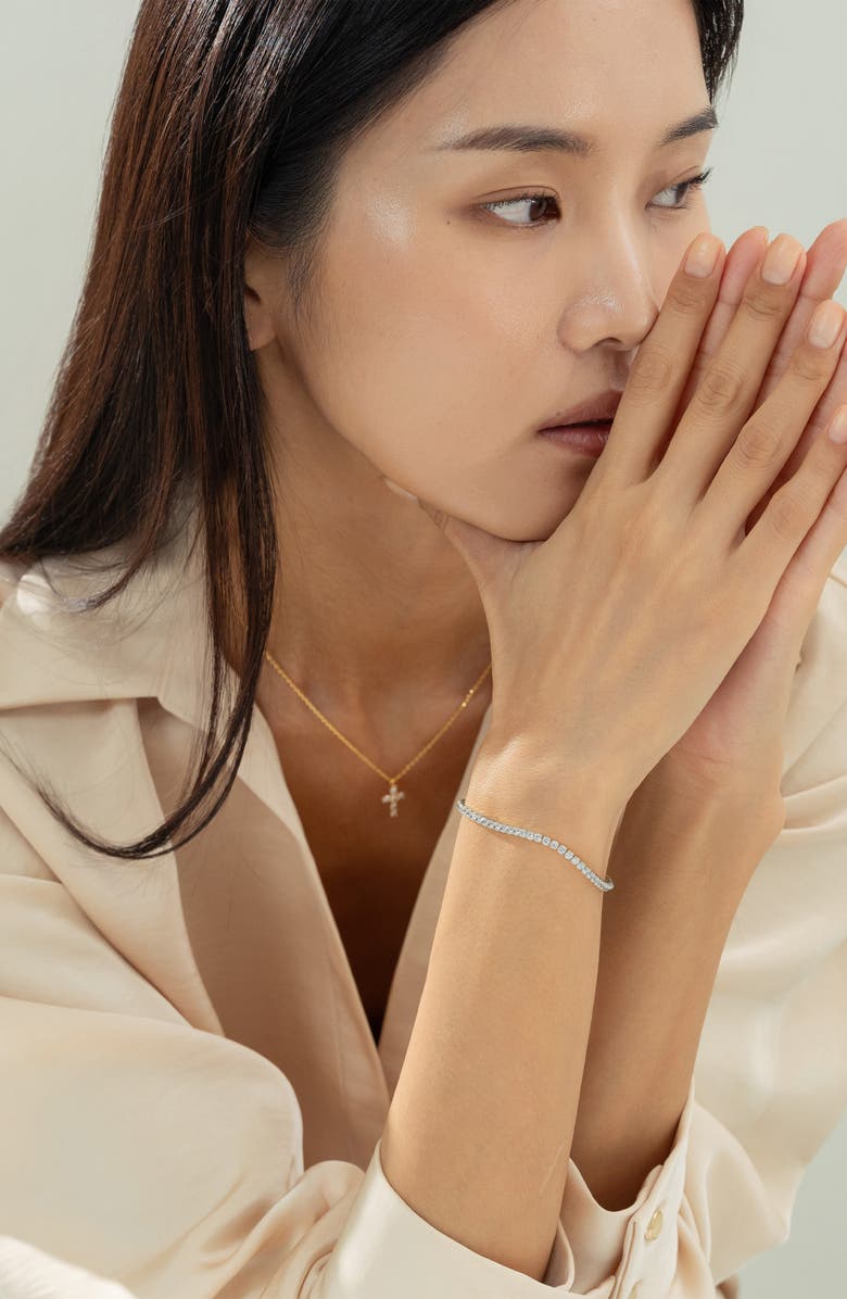 Bearfruit Jewelry Sterling Silver 18k Gold Plated Cherie Bracelet Holiday Gift Idea, Alternate, color, Silver