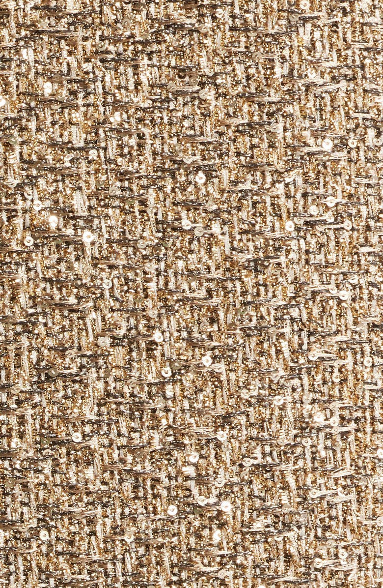 Elie Tahari The Ramy Metallic Tweed Jacket, Alternate, color, Gold