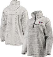 G-III 4HER BY CARL BANKS Women's G-III 4Her by Carl Banks Gray Washington Capitals Sherpa Quarter-Zip Pullover Jacket