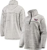G-III 4HER BY CARL BANKS Women's G-III 4Her by Carl Banks Gray Washington Capitals Sherpa Quarter-Zip Pullover Jacket