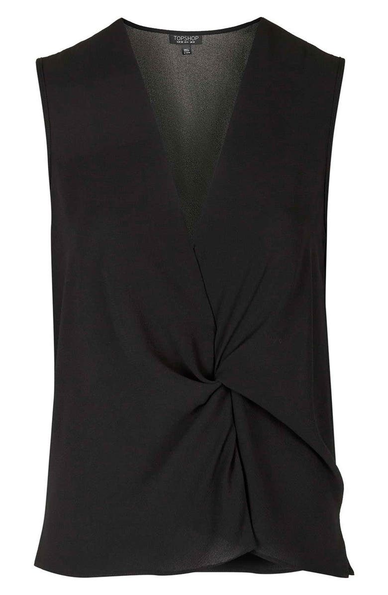 Topshop Tucked Sleeveless Blouse, Alternate, color, 