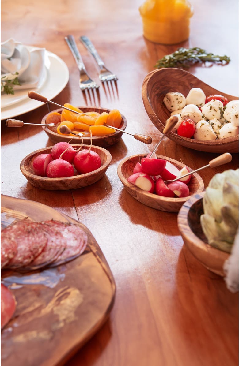 Verve Culture Olivewood Aperitivo Bowls - Set of 4, Alternate, color, Beige