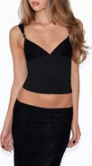 Tiger Mist Orly Velvet Contrast Crop Tank
