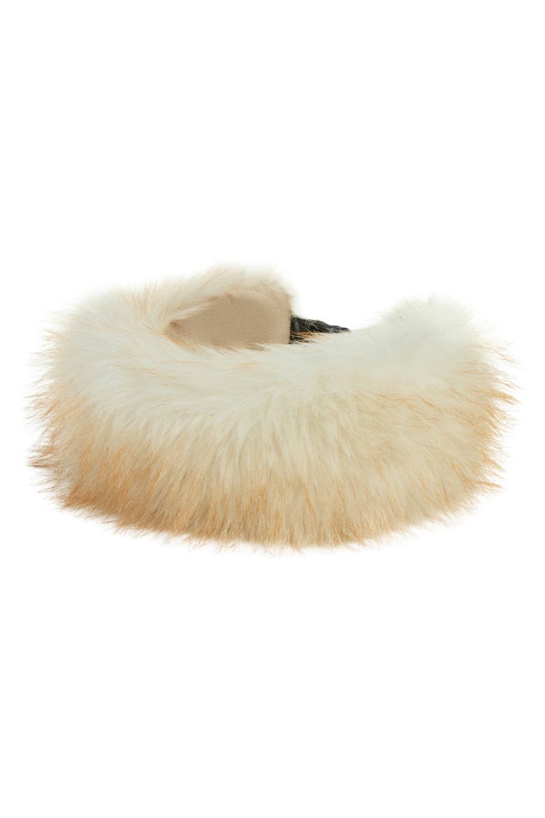 Eleni Faux Fur Headband, Main, color, BEIGE MULTI