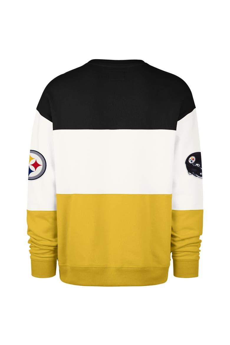 Men's '47 Black/Gold Pittsburgh Steelers Breeze Maximalist Sweatshirt, Alternate, color, Black
