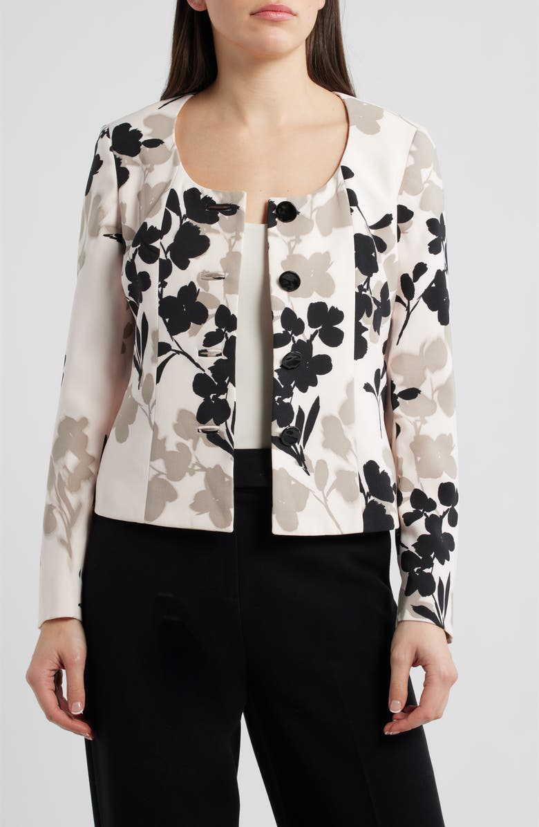Anne Klein Floral Jacket, Alternate, color, 