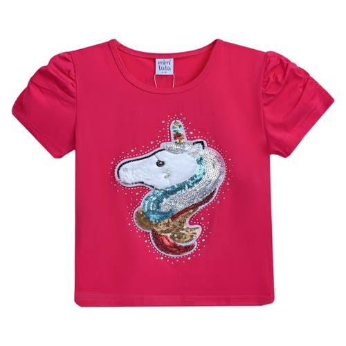 Mimi Tutu Unicorn-appliqué T-shirt In Pink Raspberry
