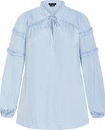 City Chic Ruffle Puff Sleeve<br />Peasant Blouse