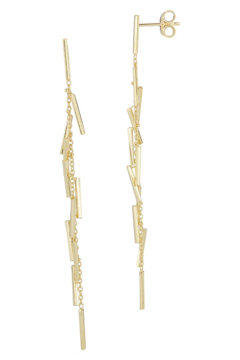 Bar Drop Earrings, Main, color, GOLD