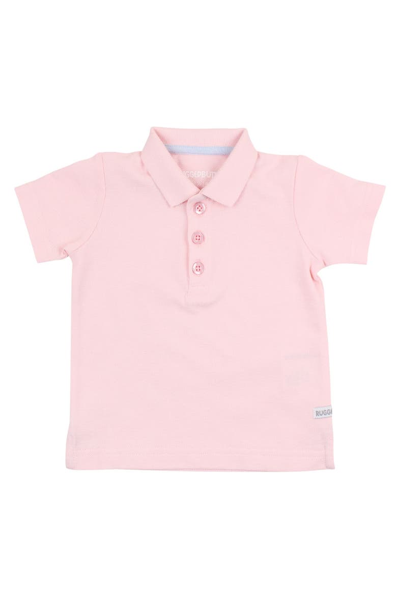 Baby Boys Pique Short Sleeve Polo Shirt, Main, color, Pink