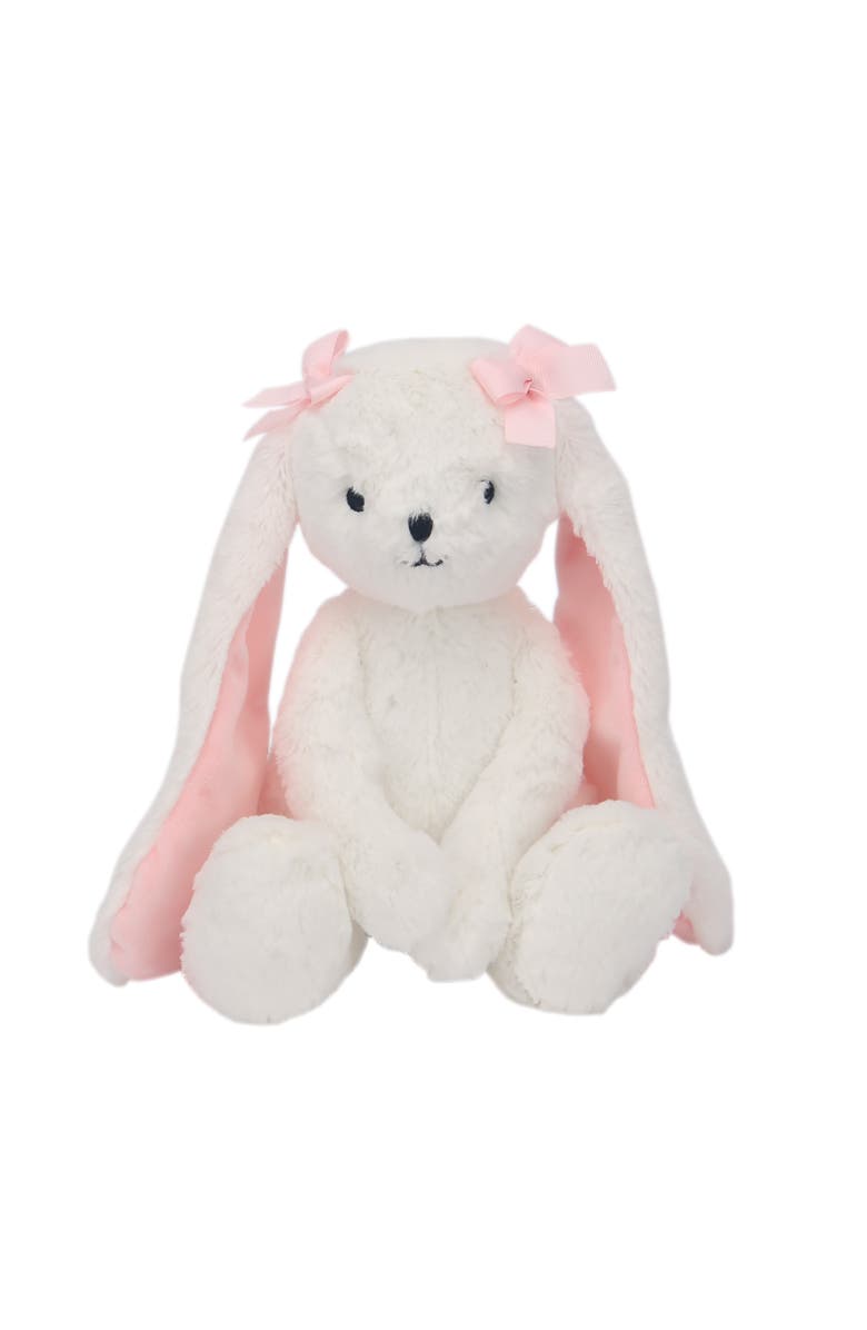 Lambs & Ivy Floral Blanket & Plush Bunny Stuffed Animal Toy Baby Gift Set, Alternate, color, White