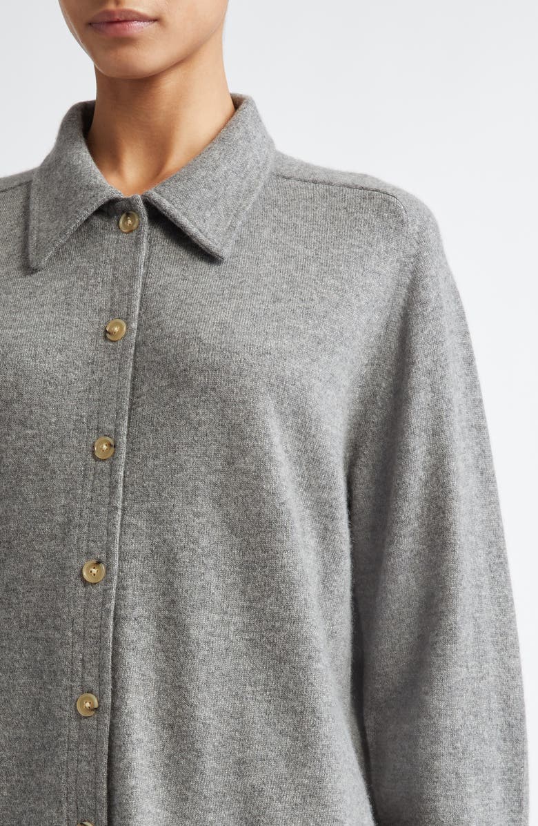 TOTEME Cashmere Cardigan, Alternate, color, Grey Melange