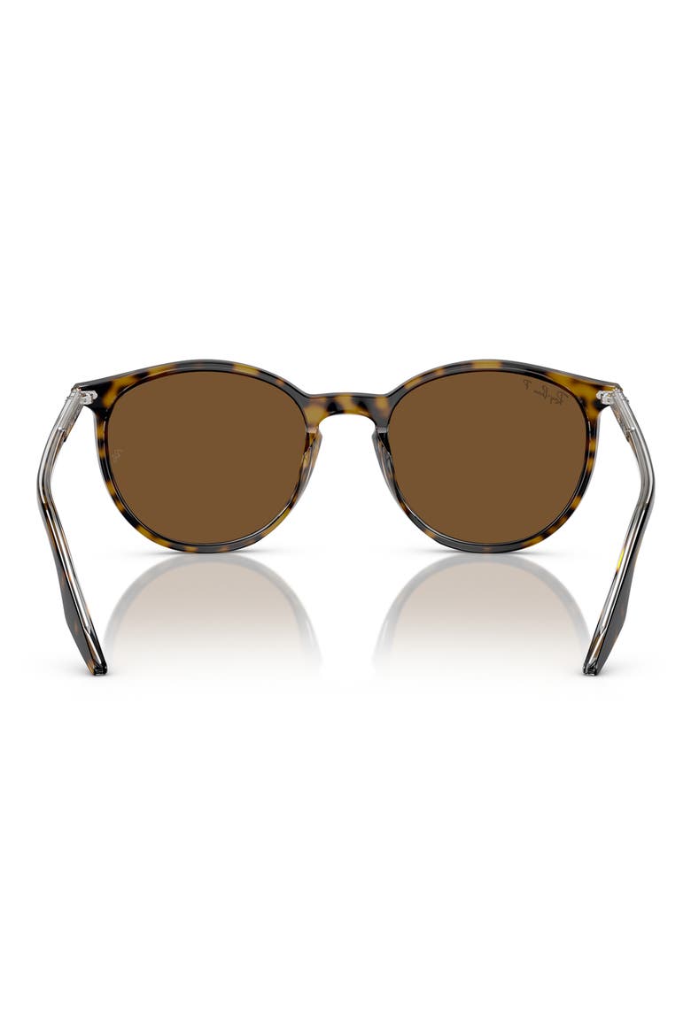 54mm Polarized Round Phantos Sunglasses, Alternate, color, BROWN