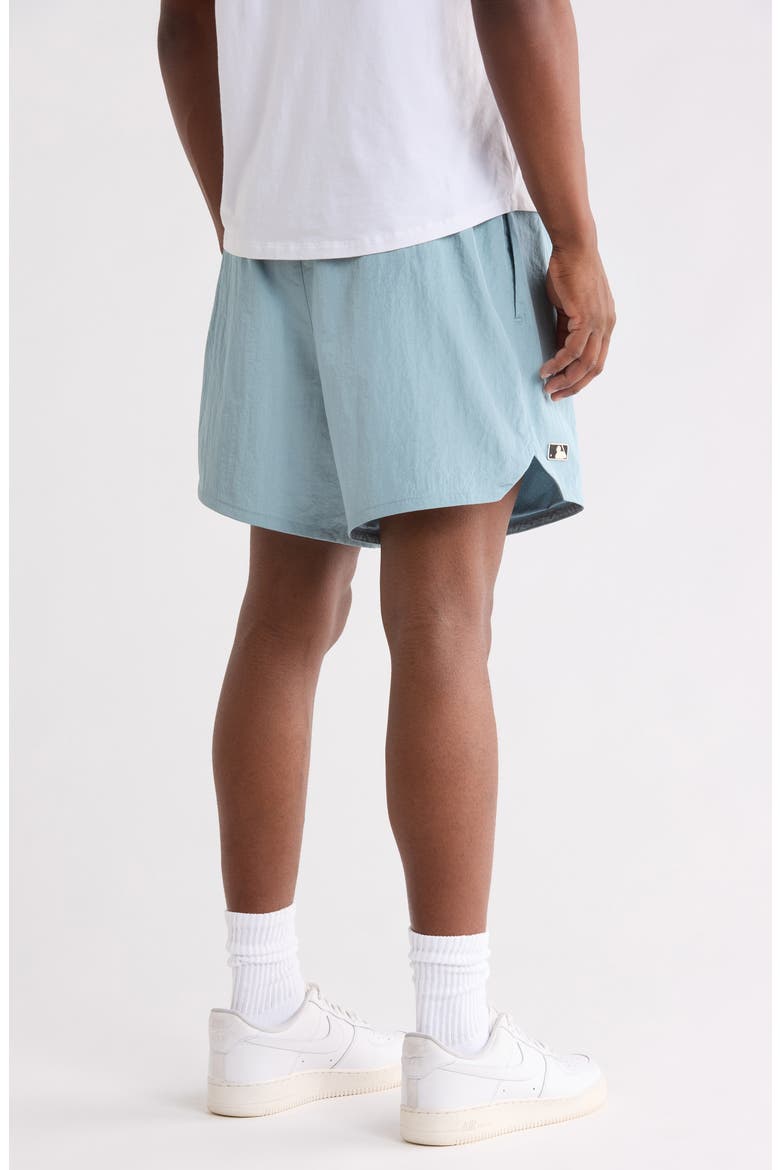 MLB Nylon Gym Shorts, Alternate, color, STONE BLUE