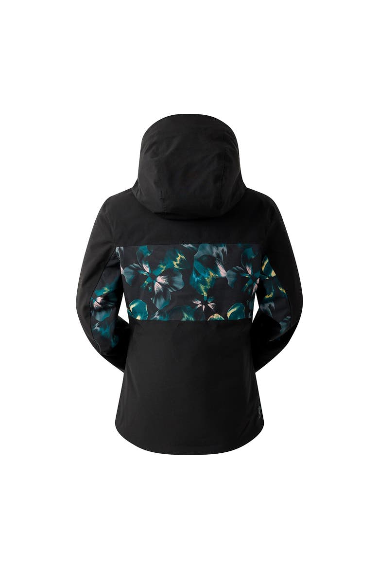 Iced Waterproof Ski Jacket, Alternate, color, Black and Electric