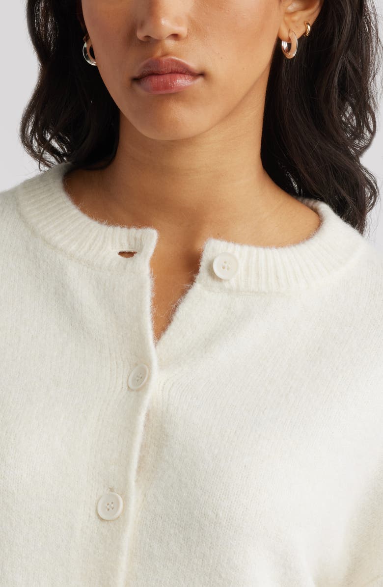 Open Edit Cozy Cardigan, Alternate, color, White Whisper