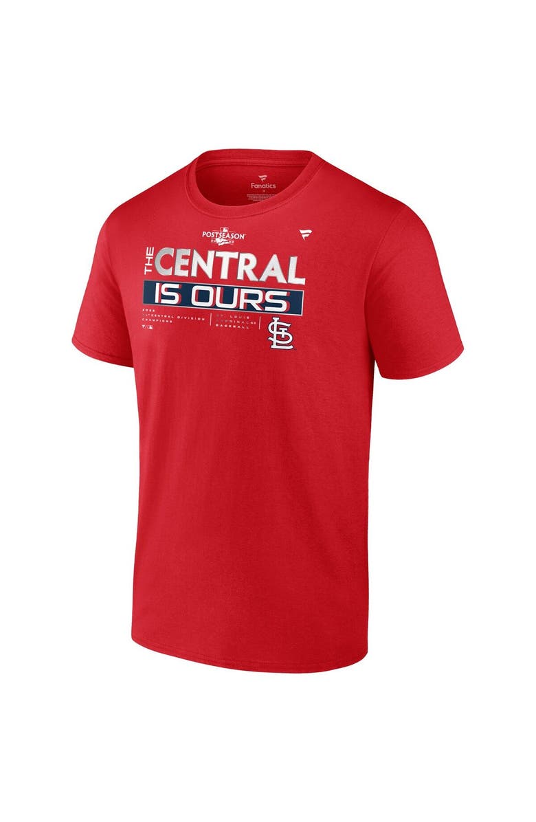 FANATICS Men's Fanatics Branded Red St. Louis Cardinals 2022 NL Central Division Champions Big & Tall T-Shirt, Alternate, color, 