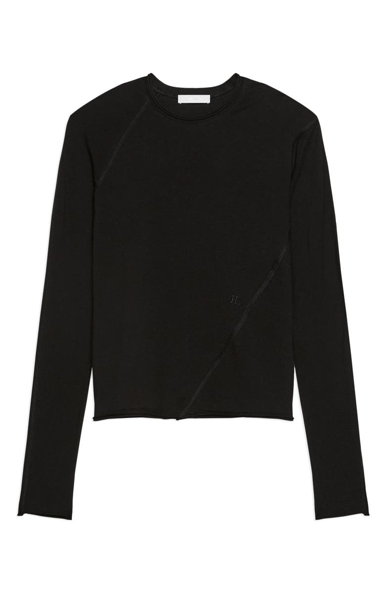 Helmut Lang Twisted Jersey Top, Alternate, color, Black
