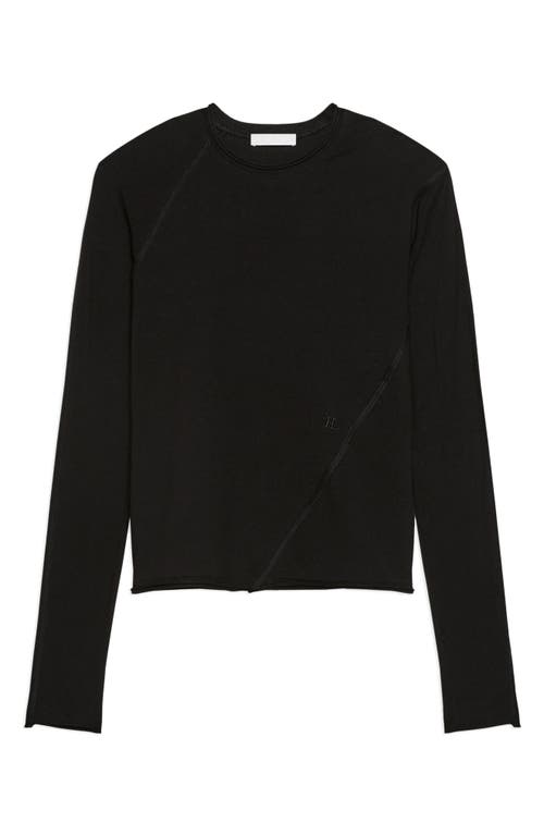 Helmut Lang Twisted Jersey Top In Black