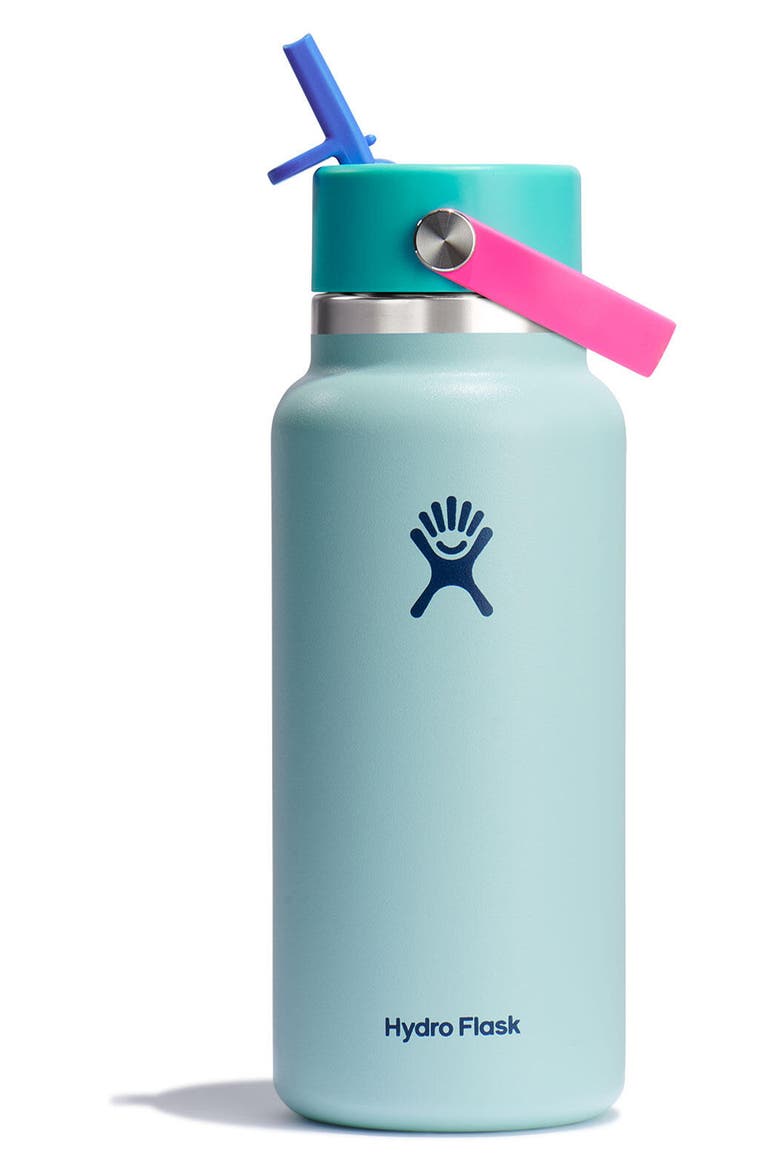 32-Ounce Wide Mouth Flex Straw Cap Water Bottle, Main, color, POLAR PLUNGE
