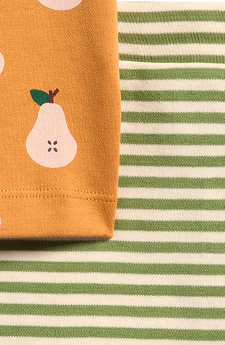 Little Green Radicals Kids' Summer Pears Organic Cotton Top & Pants Set, Alternate, color, Gold