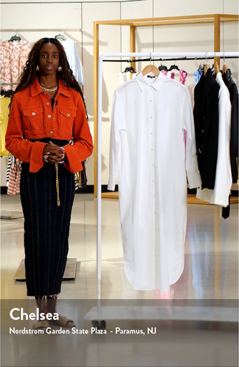 Long Sleeve Cotton Blend Maxi Shirtdress, sales video thumbnail