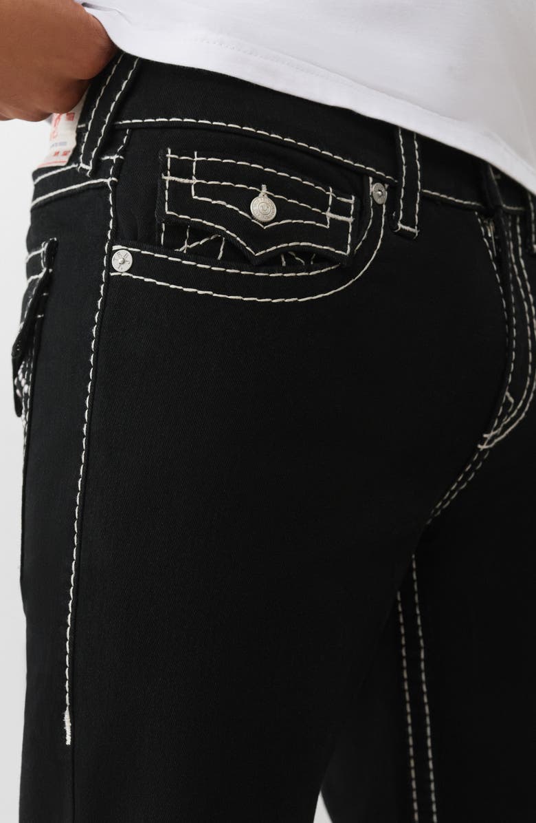 True Religion Ricky Big T Flap Straight Leg Jeans, Alternate, color, Rinse Black