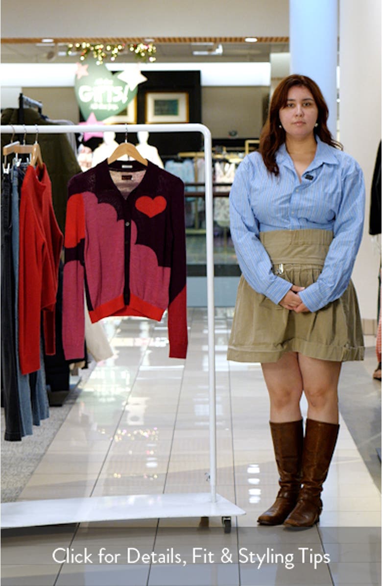 The Racquet Abstract Print Alpaca Cardigan, sales video thumbnail