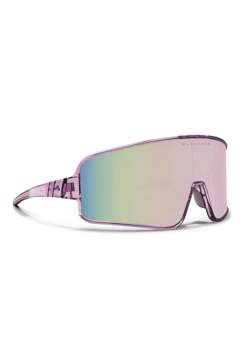 Eclipse 99mm Polarized Shield Sunglasses, Alternate, color, ORCHID FLASH