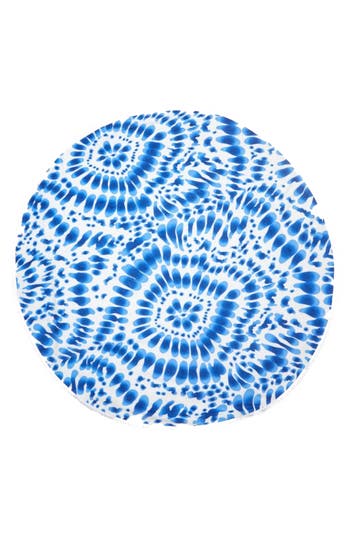Depera Indigo Round Turkish Beach Towel In Blue