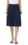Bayeas Pleated High Waist Denim Skirt