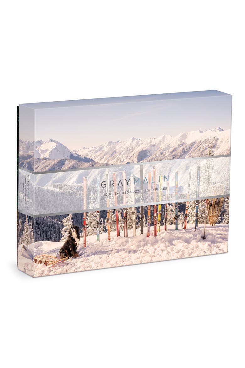 Gray Malin Winter 500-Piece Double-Sided Puzzle, Alternate, color, MULTI