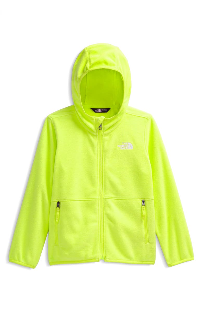 The North Face Kids' Glacier Polar Fleece Zip-Up Hoodie, Main, color, Fizz Lime