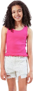 Truce Kids' Fringe Hem Cotton Tank Top