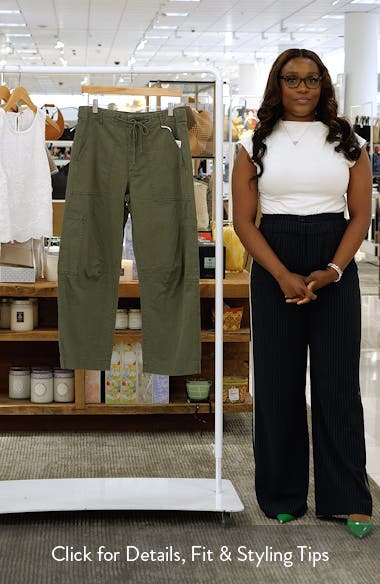 Pistola Sabrina High Waist Barrel Twill Utility Pants | Nordstrom