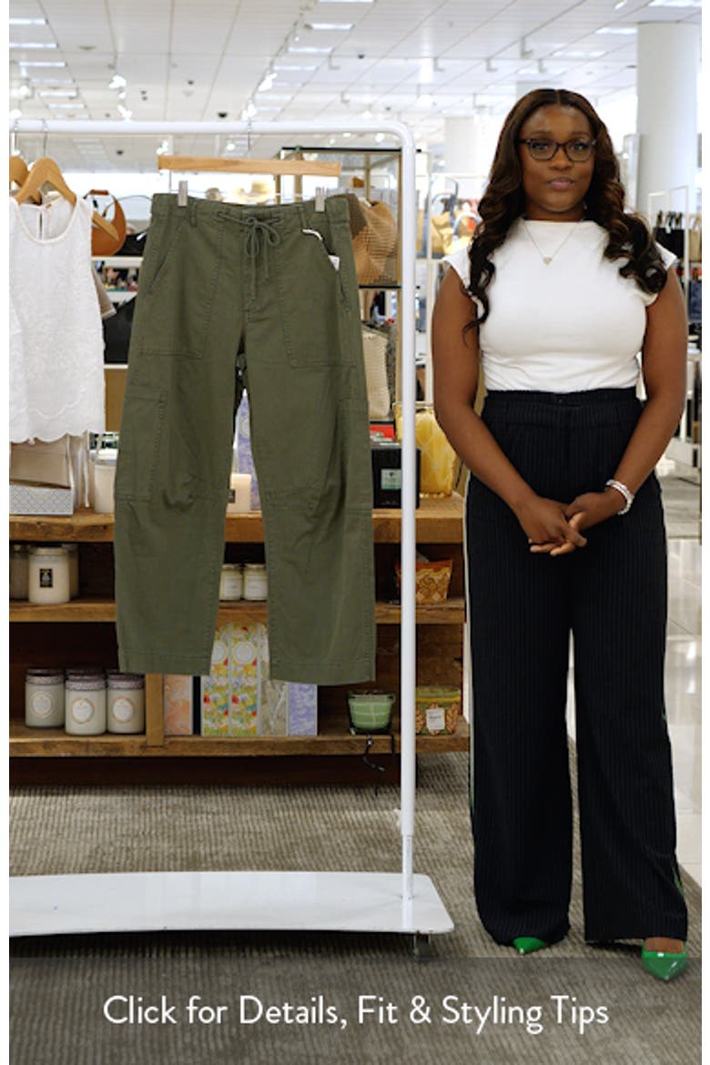 Sabrina High Waist Barrel Twill Utility Pants video