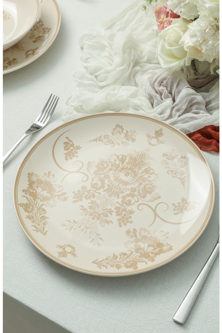 Opal Stoneware 12-Piece Dinnerware Set, Alternate, color, Beige